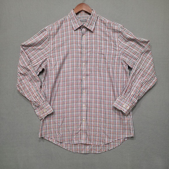 Enro Men's Multicolor Check Non-Iron Long Sleeve Button Up Shirt Size‎ Large - Picture 1 of 7